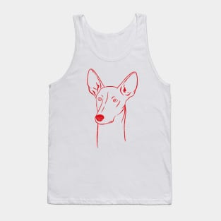 Ibizan Hound (Yellow and Red) Tank Top